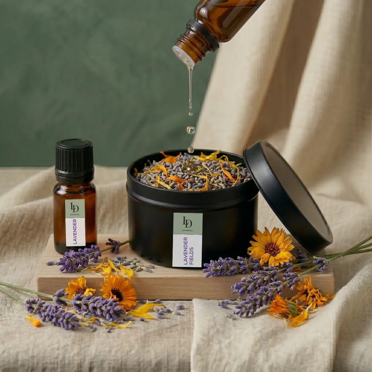Lavender and Calendula - natural potpourri view 3
